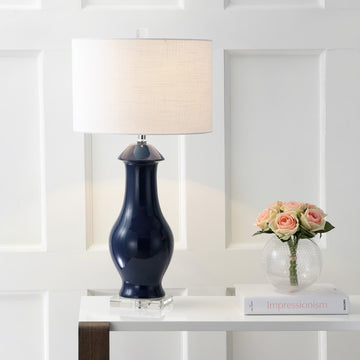 Liberty 31" Ceramic/Crystal LED Table Lamp - JONATHAN Y